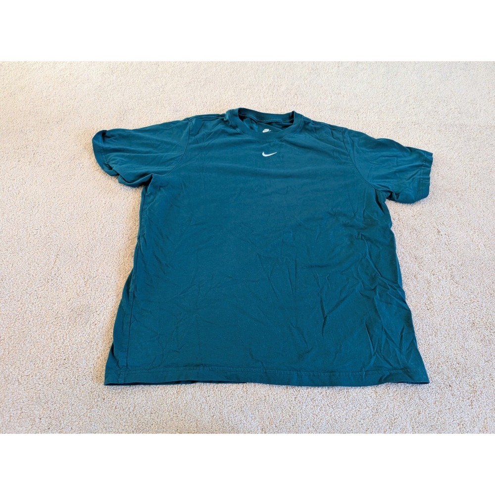 Nike The Nike Tee Women Medium Teal Loose Fit Short Sleeve Activewear T-Shirt